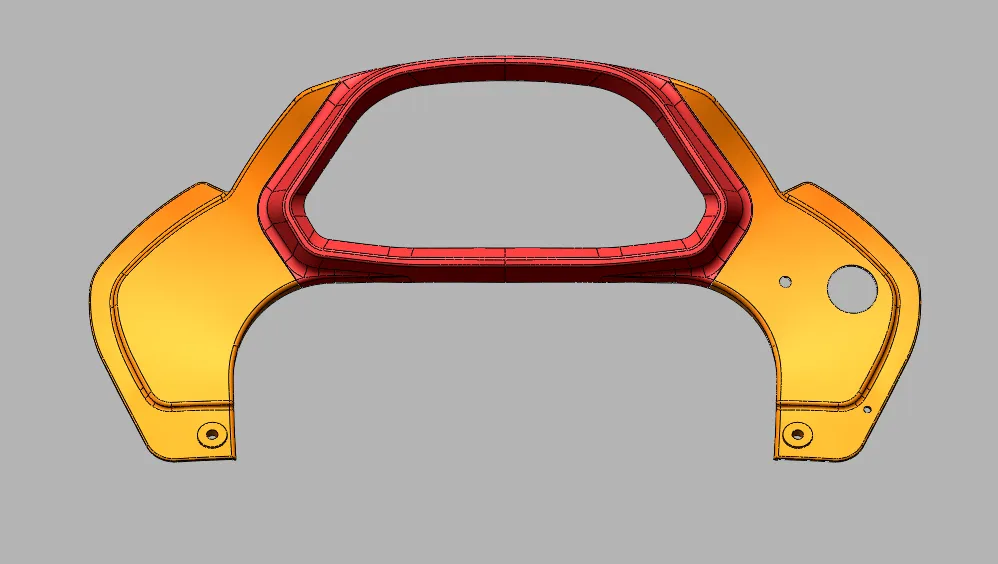 Capture d’écran du modèle 3D d’une pièce en forme d’arche, avant son impression